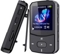 64 Go Lecteur Mp3 Bluetooth 5.3,Lecteur Mp3 Enfant Avec Clip Sport Portable Mini-Design,Baladeur Mp3 Avec Musique Hifi, Écran Tft De 1,5 Pouce,Indépendant Du Volume, Radio Fm, Podomètre,Casque Inclu