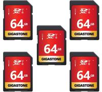 64 Go Sdxc Carte Mémoire, Lot De 5 Cartes, Prime Série, Vitesse De Transfert Allant Jusqu'À 80 Mo/S. Pour Photos, Vidéos, Musique, Fichiers, Caméscope, Caméra, Pc, Classe 10 U1 Uhs-I