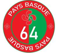 64 Pays Basque Euskal Herria croix basque Lauburu rouge et vert rond autocollant adhésif sticker logo867 (Taille: 4 cm)
