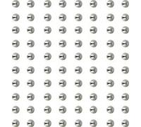 64 Perles Adhésives Argent