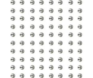 64 Perles Adhésives Argent