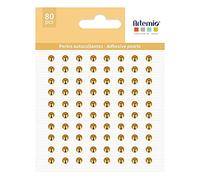 64 Perles Adhésives Or