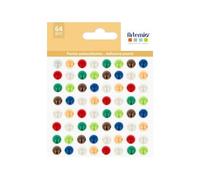 64 Perles Autocollantes - 8 Mm - Beary Xmas