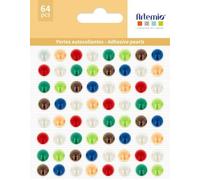 64 Perles Autocollantes - 8 Mm - Beary Xmas