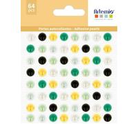 64 Perles Autocollantes - 8 Mm - Imagine Xmas