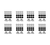 64 pièces 14 mm diamètre en acier miroir couvercle à vis clous