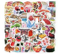 64 pièces Autocollants aquarelle de voyage vintage du Japon, autocollants décoratifs d'architecture de bâtiment rétro pour journal et cahier Polychlorures de vinyle