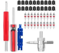 64 Pièces Demonte Obus Valve, Demonte Pneu Voiture, Valve Pneu Voiture Outil De Reparation Pour Les Voitures, Camions, Vélos, Motos, Vtt