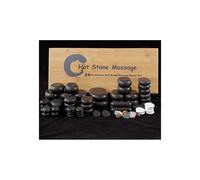 64 pierres de massage en basalte