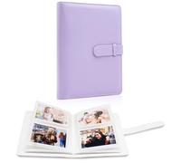 64 pochettes d'album photo pour film de 6 x 9 cm - Mini petits albums pour appareil photo instantané Fujifilm Instax Mini, pour images Polaroid Hi-Print, porte-cartes photo Kpop (violet)