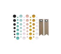 64 stickers en émail Good vibes + 20 étiquettes kraft Fanion