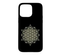 64 tétraèdres géométrie sacrée 2D Coque pour iPhone 15 Pro Max