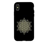 64 tétraèdres géométrie sacrée 2D Coque pour iPhone X/XS