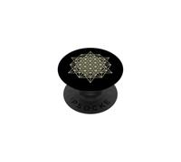 64 tétraèdres géométrie sacrée 2D PopSockets PopGrip Adhésif