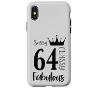 64 Year Old and Fabulous - Sassy Classy 64th Birthday Women Coque pour iPhone X/XS