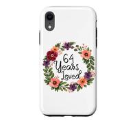 64 Years Loved Floral 64th Birthday Grandma Mom Women Coque pour iPhone XR
