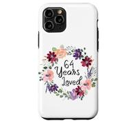 64 Years Loved Floral 64th Birthday Women 64 Years Loved Coque pour iPhone 11 Pro