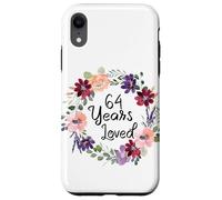 64 Years Loved Floral 64th Birthday Women 64 Years Loved Coque pour iPhone XR