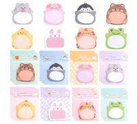640 Feuilles Notes Autocollantes Animaux, 8 Notes Adhésives Mignonnes, Kawaii Marqueurs de Dessin Animé, Sticker Blocs Notes Mémo pour Fournitures Papeterie pour L'école Bureau Maison Cadeaux Elèves
