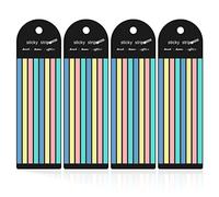 640 pièces Highlighter Long Strips, Onglet Marque Page Longs Onglets d'Indexation Adhésifs Marqueurs de Pages pour Annoter des Livres Note d'Index Mémoire Bureau École (Couleur Macaron)