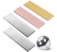 6400 Pièces Carrelage Mosaique, 5 x 5 mm Mosaique Miroir Autocollant, Mini Miroir à Coller pour Bricolage et Décoration Disco Party