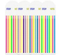 640pcs Sticky notes,Book tabs,Marques pages,Index Tabs,Marque page adhesif,Annotation livre,Marque page Bandes fluo,Marqueurs Adhésifs,Page longue Onglets D'Index,4 Sets 8 couleurs,140 * 5mm
