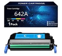642A Cartouche de Toner Compatible Modèles pour HP 642A CB400A CB401A CB402A CB403A pour HP Color LaserJet CP4005 4005n 4005dn Imprimantes avec Puce,C-1 Pack