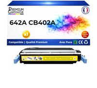642A CB402A Toner Jaune Compatible pour HP Color LaserJet CP4005 7500 Pages