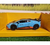 64310B - LAMBORGHINI Huracan STO bleu/orange 2021 - Rastar - 1/32