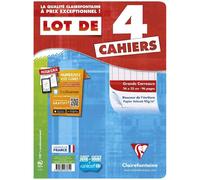 [643361C-2] Clairefontaine Lot de 2 Lots de 4 Cahiers piqûés 24 x 32 cm 96 pa...