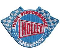 644A - Ecusson Patch Brodé Thermocollant - 9 cm x 6,4 cm - Automobile Usa Logo Marque Hot-Rod Kustom Carburateur