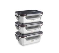 [64623] Lacor Set 3 Récipients Alimentaires EcoInox Micro-ondes 18/10 - 260 ml