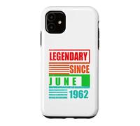 64e Anniversaire légendaire Depuis Juin 1962 Phrase d'anniversaire Coque pour iPhone 11