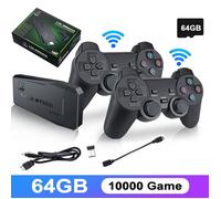 64g 10000+ Jeux - Console de Jeu Vidéo Rétro 4K HD HDMI avec 2 Manettes Sans Fil pour GBA-PS1 Retro Classiques Jeux