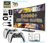 64G Game Stick M15 4K Console de jeu vidéo TV manettes sans fil jeu vidéo 64G 40000 +/50000 + jeux d'arcade classiques HD deux joueurs M15