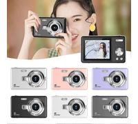 (64G Memory,Pink)Beginner Friendly 4k Digital Camera 16X Zoom Small Photography Camera Birthday Present