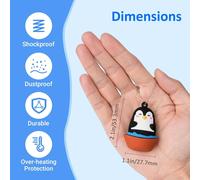 64GB Cute Penguin High Speed USB Flash Drive Memory Stick Gift for Kids Students 64GB Penguin
