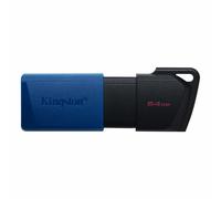 64GB Kingston Data Traveler Exodia M USB Type A Flash Drive - Noir, Bleu