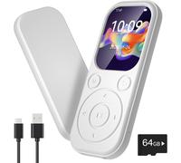 64Gb Lecteur Mp3 Bluetooth Mp3 Player 2,01 Pouces Avec Écran Ultra-Hd Batterie 300Mah Son Hifi Radio Fm Livres Électroniques Enregistrement Vocal Affichage D'Images Pour Sport Et Voyages