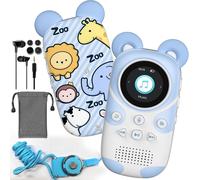 64GB Lecteur MP3 Enfants Bluetooth 5.3 avec écouteurs Haut-Parleur Prend en Charge la Radio FM,Le réveil,l'enregistrement sur Le Bouton on,la Fonction chronomètre