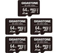 64gb Memory Card Pack Of 5 Cards, Compatible With Gopro Drone Camera Samsung Sony Tablet, High Speed For 4k Uhd Video, A1 U3 C10 Micro Sdxc Card With Mini Case And Sd Adapter-Marque Générale