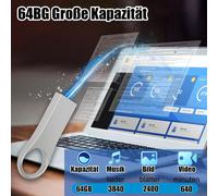 64GB Metal Pen Drive Mini USB Stick 64GB Waterproof USB Flash Drives USB 2.0 Flash Drive for PC,TV,Computer,Tablet,Car,Player,Portable.[E50]