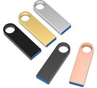 64GB Metal USB 3.0 Flash Drives Pack of 5,64GB Waterproof Mini USB Flash Drives 3.0 for PC Laptop Computer Data Storage Keychain