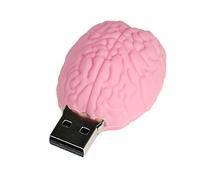 64GB Modèle de Cerveau USB 2.0 Flash Drive Memory Stick Stitch Thumb Drive Data Storage PenDrive USB Drive Jump Drive (Pink)