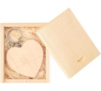 64GB Natural Heart USB Flash Drive with Box, Silicone Memory Stick for Students, Families and Children (64GB, Natural Heart with Box)