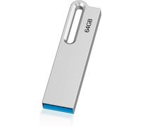 64GB USB 3.0 Flash Drive with Keychain 64GB Waterproof Jump Drive Memory Stick for Backup Computer/Laptop (64GB 3.0,Silver)
