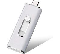 64GB USB C Flash Drive 2-in-1 USB C 3.0 (Gen 3.1) OTG Flash Drive USB Type C 64GB for Windows Mac OS PC/Chromebook Pixel/Huawei Matebook (Silver)