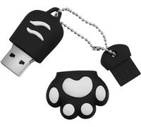 64GB USB Flash Drive 64GB Pen Drive USB 2.0 Cat Paw Memory Stick for PC,Tablet,Gift (Black)