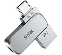 64GB USB Flash Drive Dual Connectors, USB C Flash Drive up to 240MB/s Type-C and USB-A Memory Stick, USB Flash Drive for iPhone 15/16Pro/Win/Android OTG with Waterproof, Dustproof and Anti-Fall