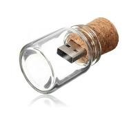 64GB USB Sticks Gift Bottle USB 2.0 Flash Drive Kepmem Glass Cover Pendrive Cute Cork 64 GB Thumb Drive